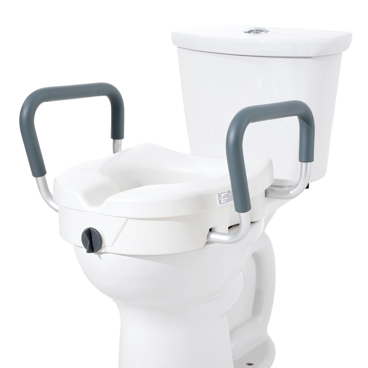 5-Inch Raised Toilet Seat with Adjustable Arms