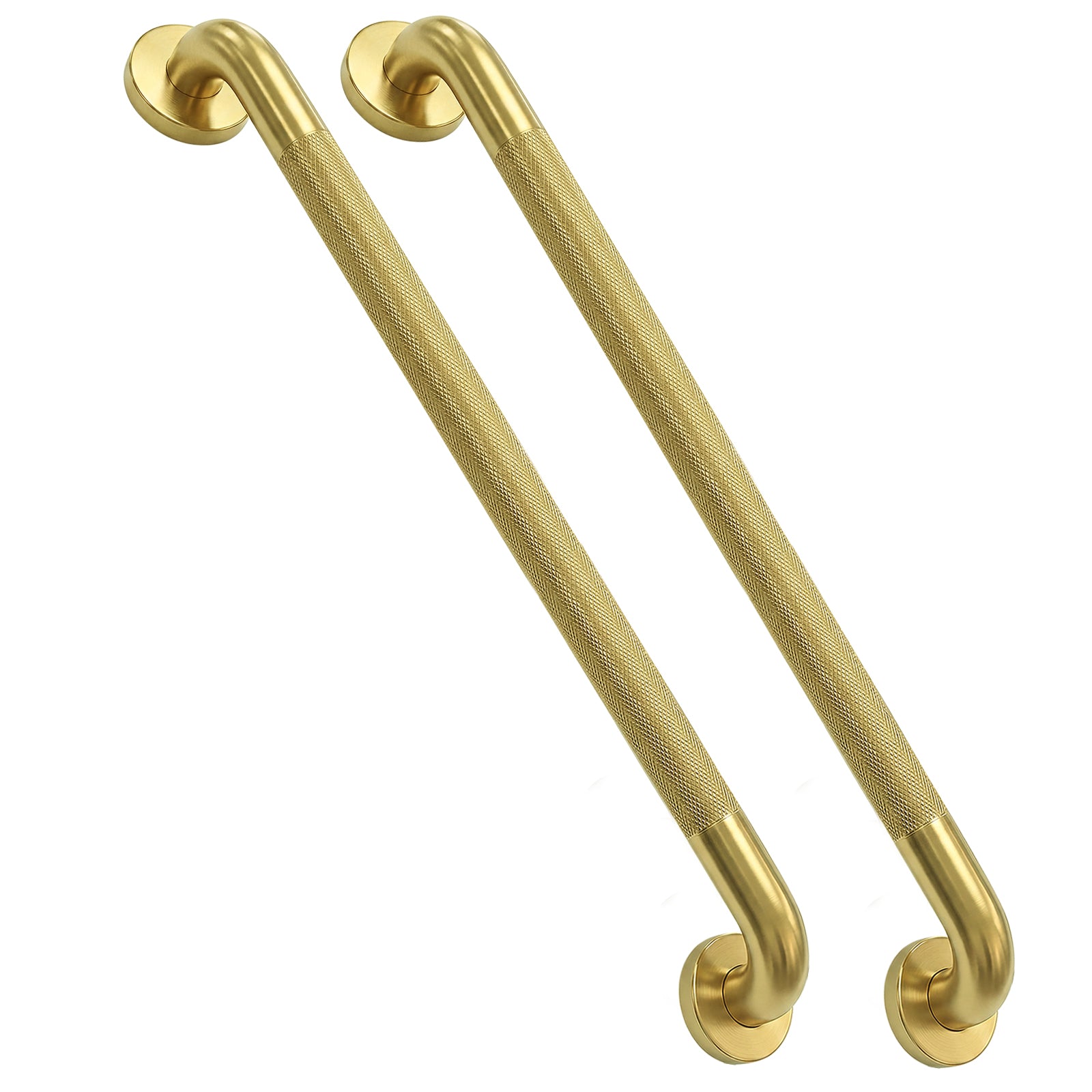 2 Pack 1.25'' Gold Bathroom Grab Bars ADA Comliant