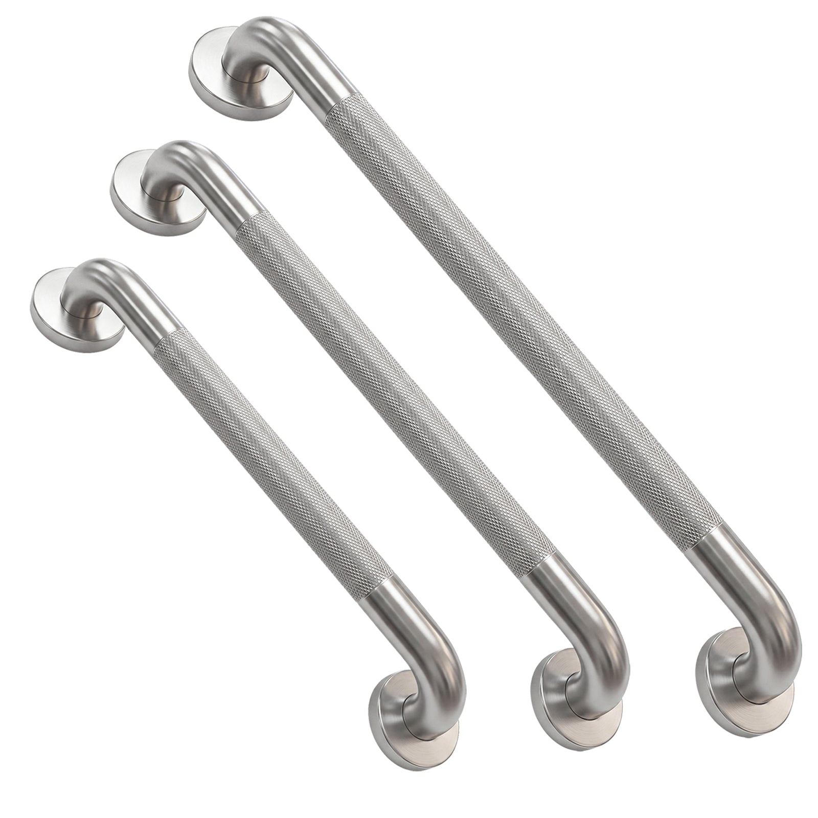 Grab Bar Bundle for ADA Compliance, Pack of 3 for Commercial & Residential Restrooms