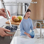 IJDD Pull Down Kitchen Faucet for Home Kitchens, Brushed Nickel