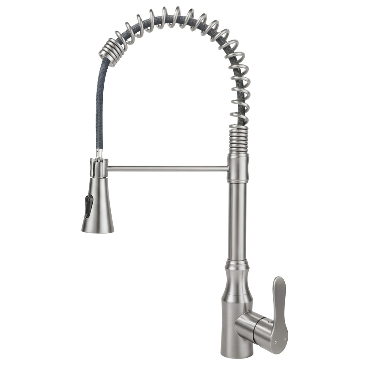 ijdd Commercial Pull Down Kitchen Faucet for Home Kitchens, Black