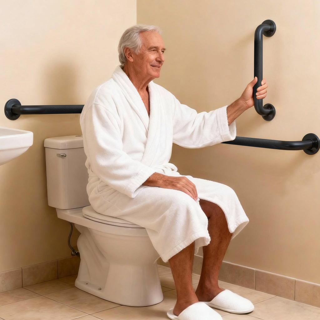 1.25'' Stainless Steel Safety Grab Bars for Bathtub and Showers with Knurled Grip