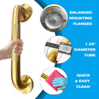 1.25'' Gold Bathroom Grab Bars ADA Comliant