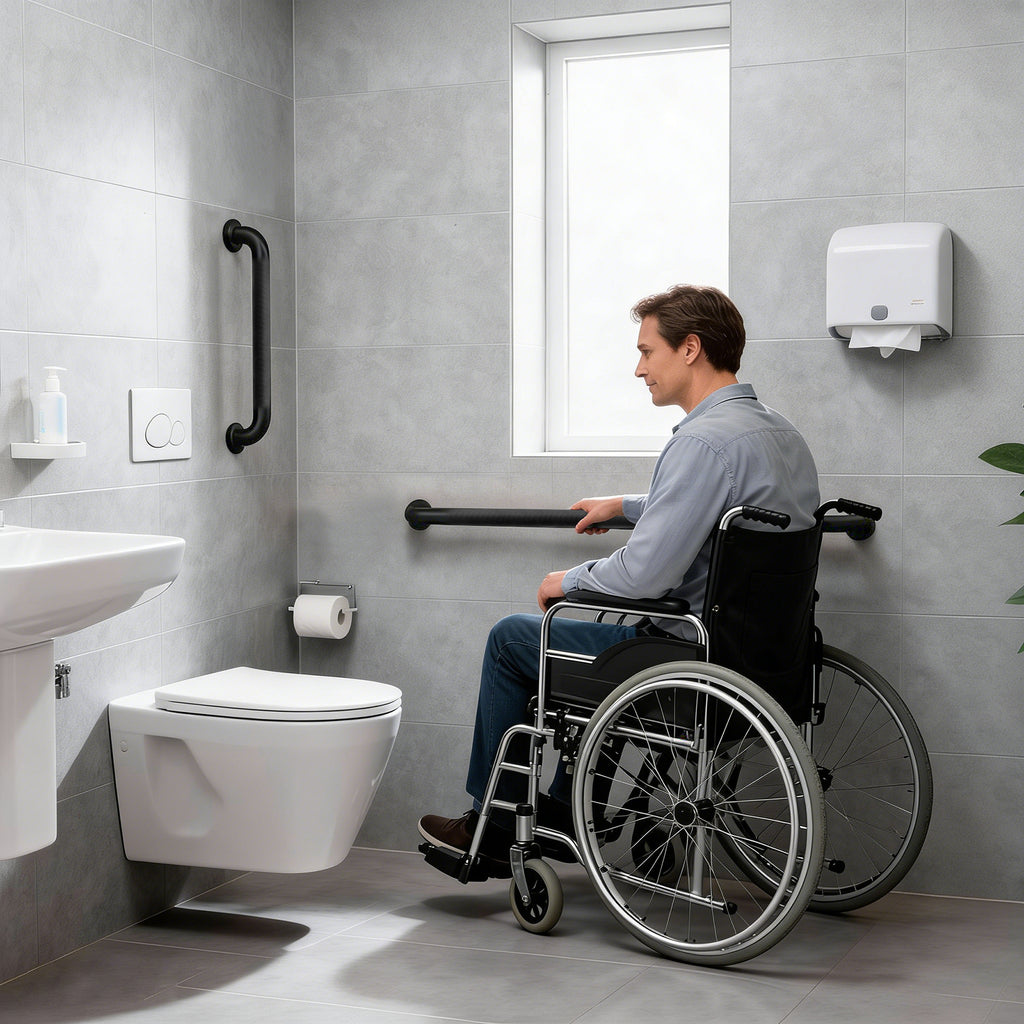 1.25'' Stainless Steel Safety Grab Bars for Bathtub and Showers with Knurled Grip