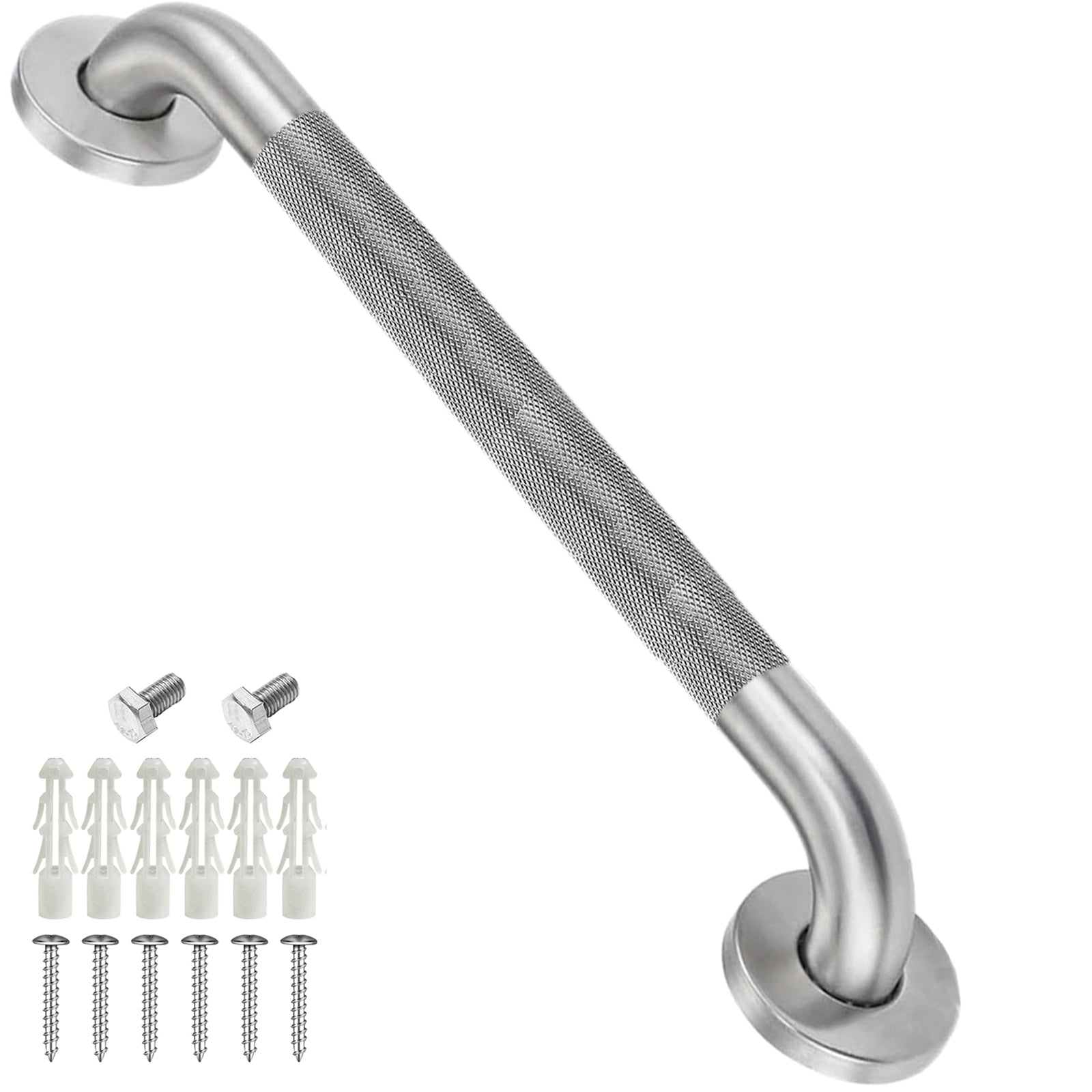 1.25'' Brushed Nickel Shower Grab Bars for Seniors