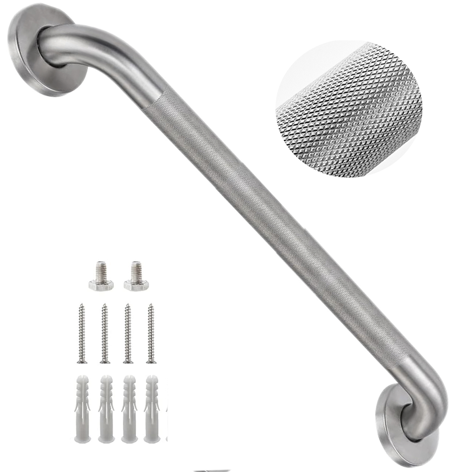 1.25'' Brushed Nickel Shower Grab Bars for Seniors