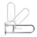 Flip-Up Toilet Grab Bar with Paper Holder, Wall Mounted
