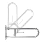 Flip-Up Toilet Grab Bar with Paper Holder, Wall Mounted