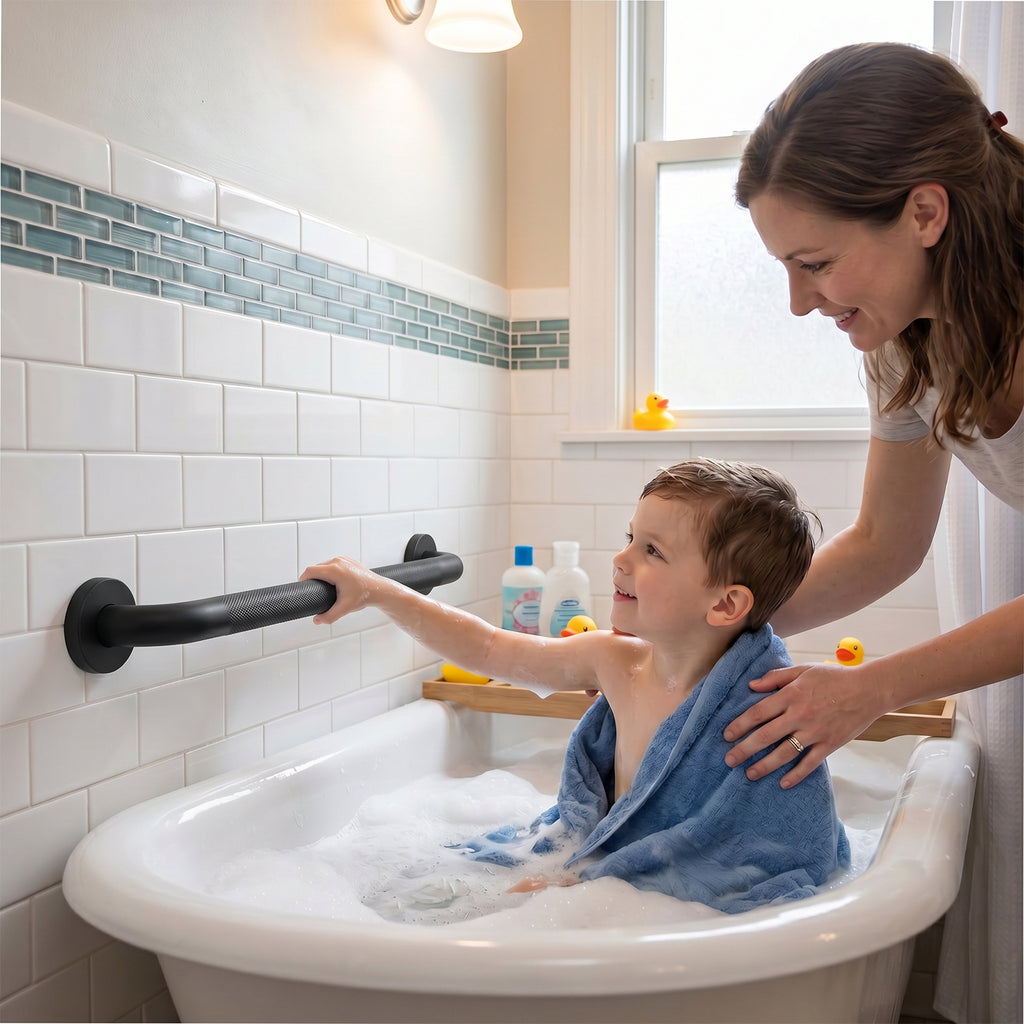 2 Pack 1.25'' Stainless Steel Safety Grab Bars for Bathtub and Showers with Knurled Grip