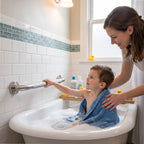 1.25'' Brushed Nickel Shower Grab Bars for Seniors