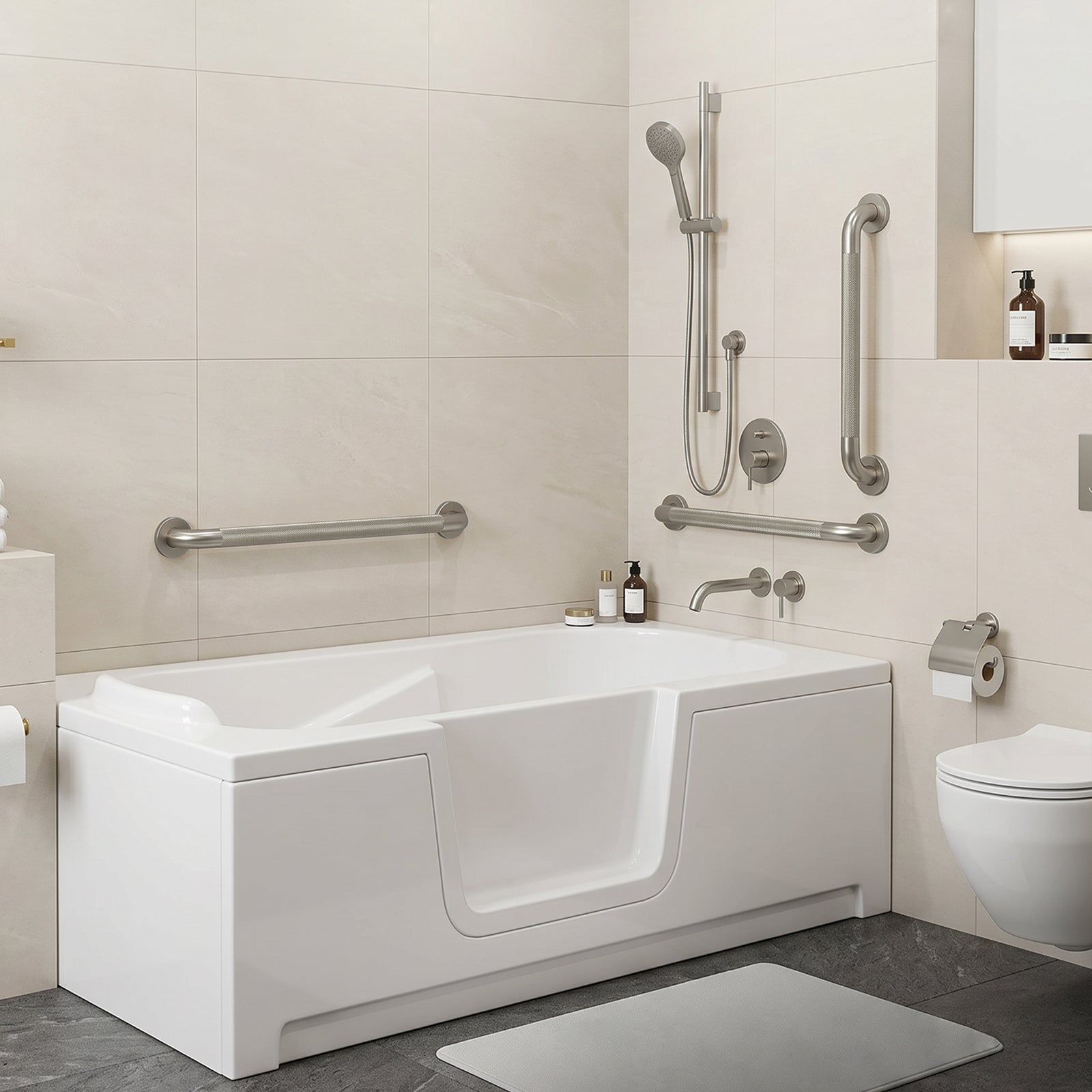 Grab Bar Bundle for ADA Compliance, Pack of 3 for Commercial & Residential Restrooms