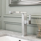 IJDD Bathroom Faucet, Brushed Nickel Single Handle Lead-Free Faucet