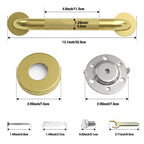 2 Pack 1.25'' Gold Bathroom Grab Bars ADA Comliant