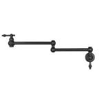 IJDD Wall-Mounted Kitchen Faucet (Suitable for Large Pots and Cookware), Black