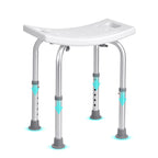 Adjustable Shower Stool with Curved Seat & Integrated Grips