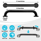 1.25'' Stainless Steel Safety Grab Bars for Bathtub and Showers with Knurled Grip
