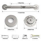 1.25'' Brushed Nickel Shower Grab Bars for Seniors