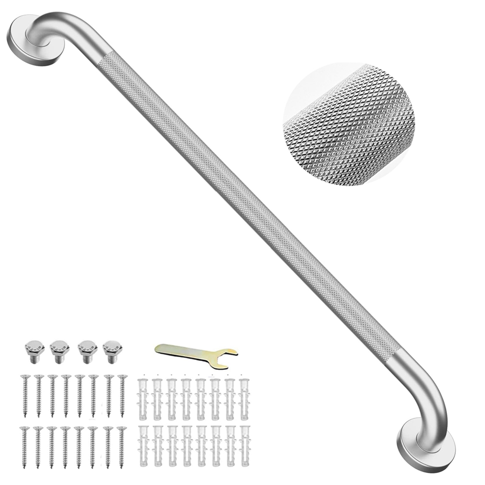 1.25'' Brushed Nickel Shower Grab Bars for Seniors