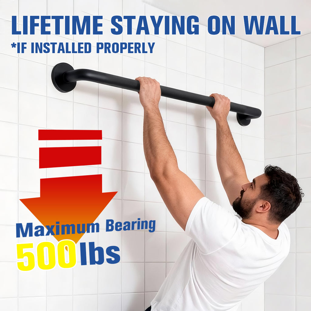 1.25'' Stainless Steel Safety Grab Bars for Bathtub and Showers with Knurled Grip