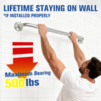 1'' Brushed Nickel Shower Grab Bars for Seniors