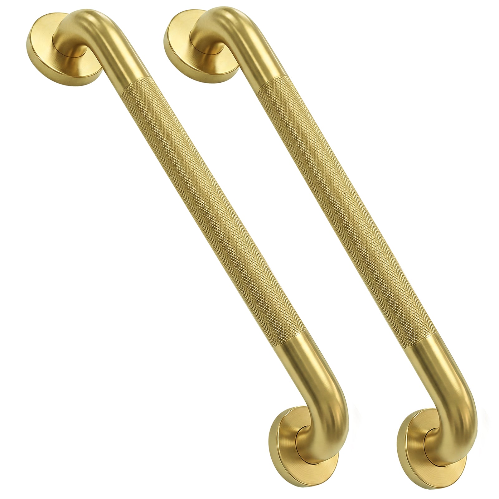2 Pack 1.25'' Gold Bathroom Grab Bars ADA Comliant