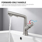 IJDD Pull Out Faucet for Kitchen & Bathroom Countertops, Brushed Nickel