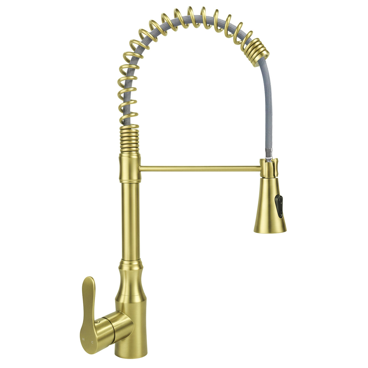 ijdd Commercial Pull Down Kitchen Faucet for Home Kitchens, Black