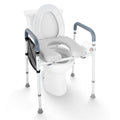 Adjustable 3-IN-1 Raised Toilet Seat with Padded Arms