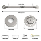 1.25'' Brushed Nickel Shower Grab Bars for Seniors