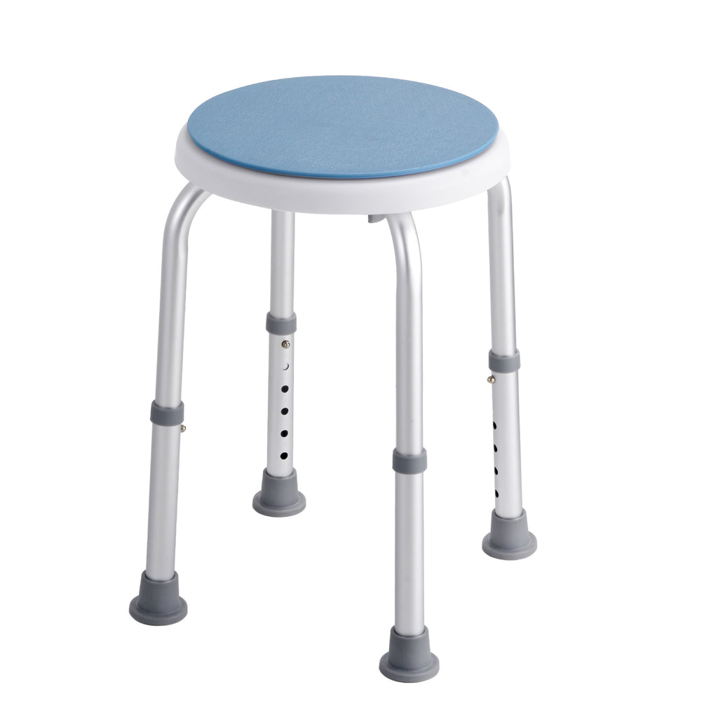 Adjustable 360° Swivel Shower Chair with Non-Slip Feet