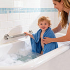 1'' Brushed Nickel Shower Grab Bars for Seniors