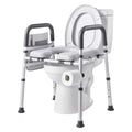 Adjustable 4-in-1 Toilet Safety Frame with Padded Seat