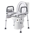 Adjustable 4-in-1 Toilet Safety Frame with Padded Seat