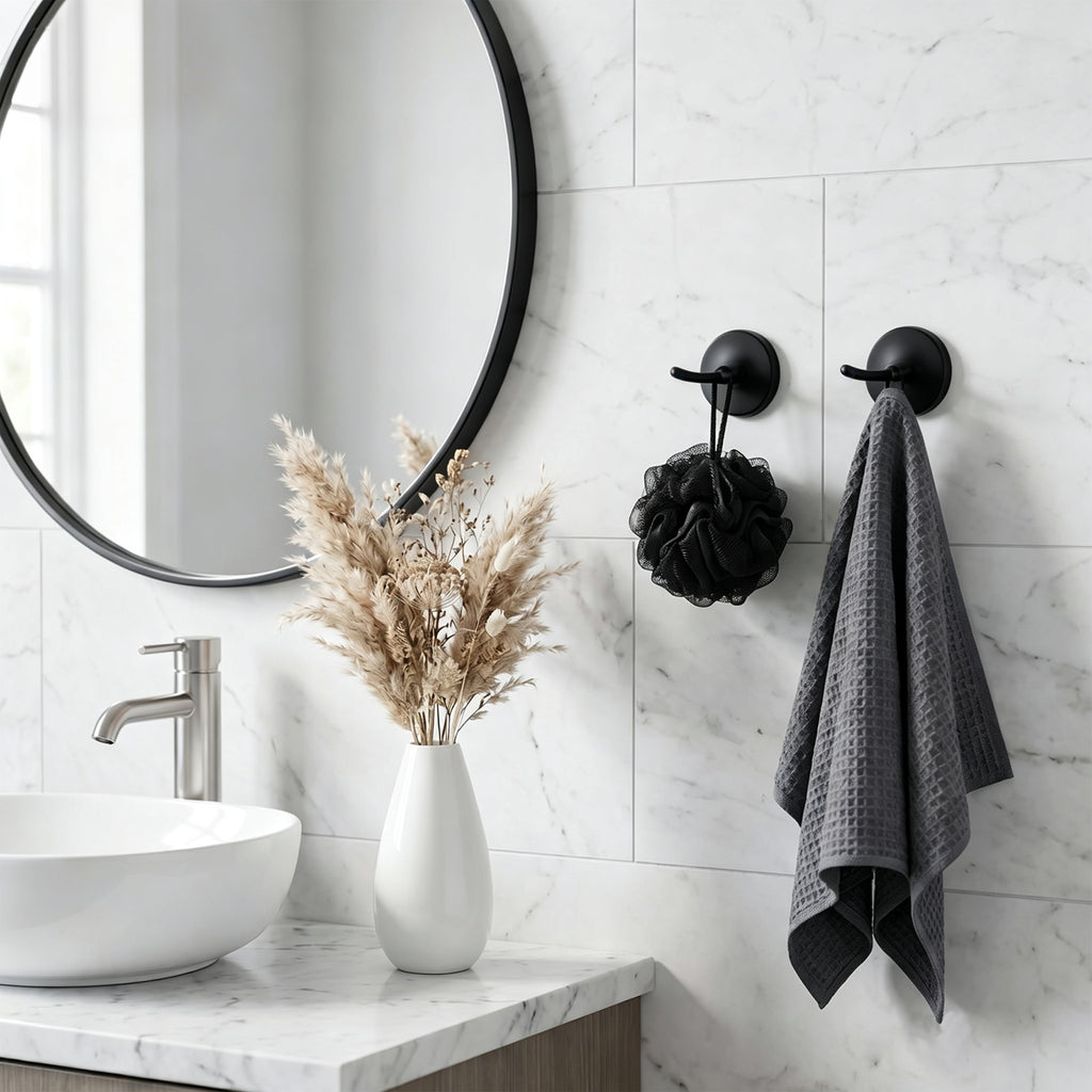 Single Robe Hook for Bathroom, Wall Mounted Towel Hook for Bath Towels and Bathrobes