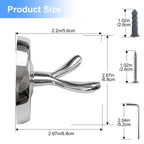 Single Robe Hook for Bathroom, Wall Mounted Towel Hook for Bath Towels and Bathrobes