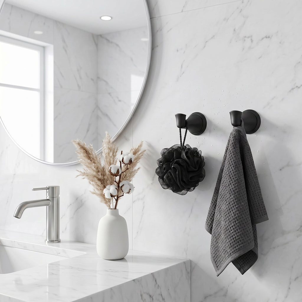 Heavy Duty Wall Hook, Wall Mounted Utility Hook for Bathroom Towels, Robes, Coats and Bags