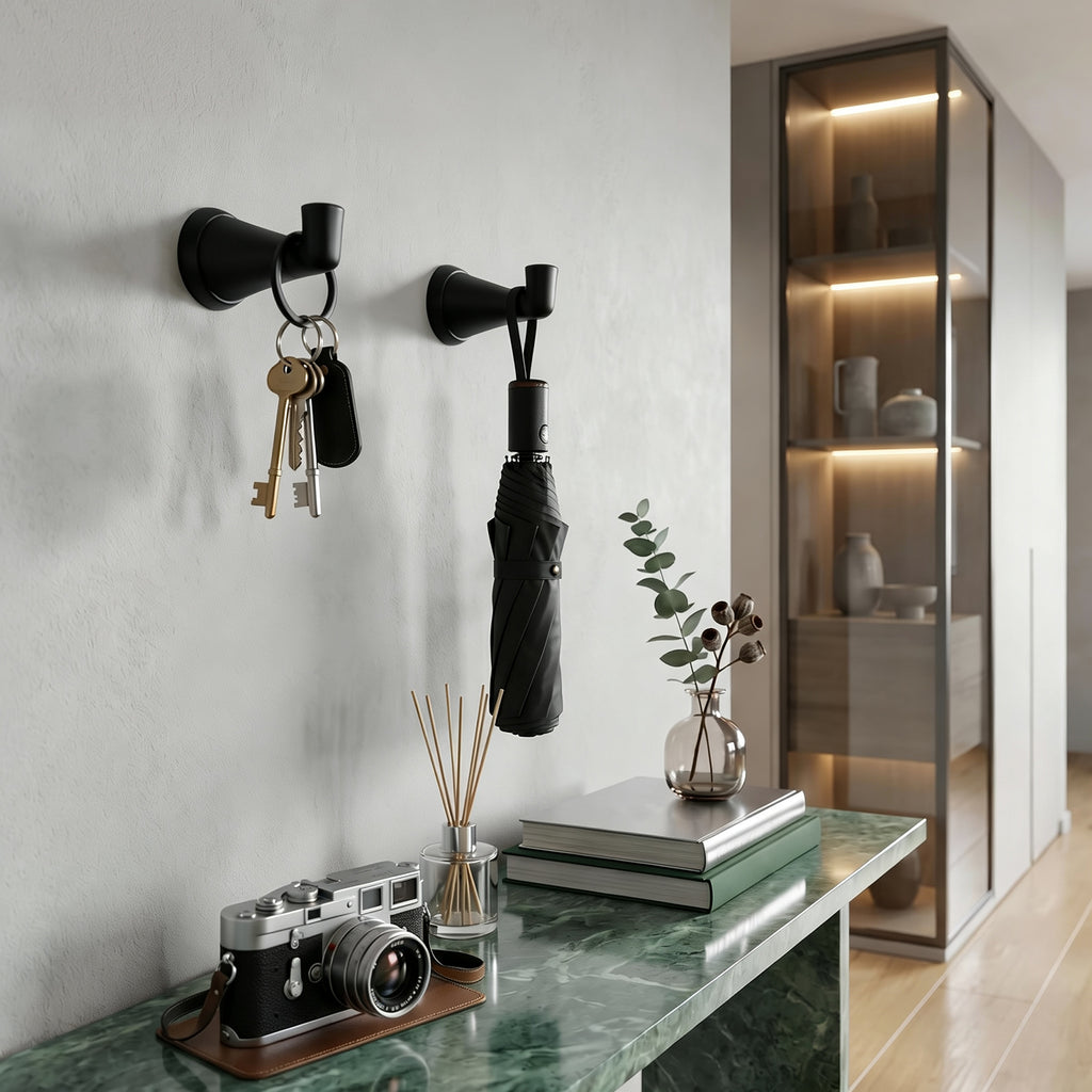 Heavy Duty Wall Hook, Wall Mounted Utility Hook for Bathroom Towels, Robes, Coats and Bags