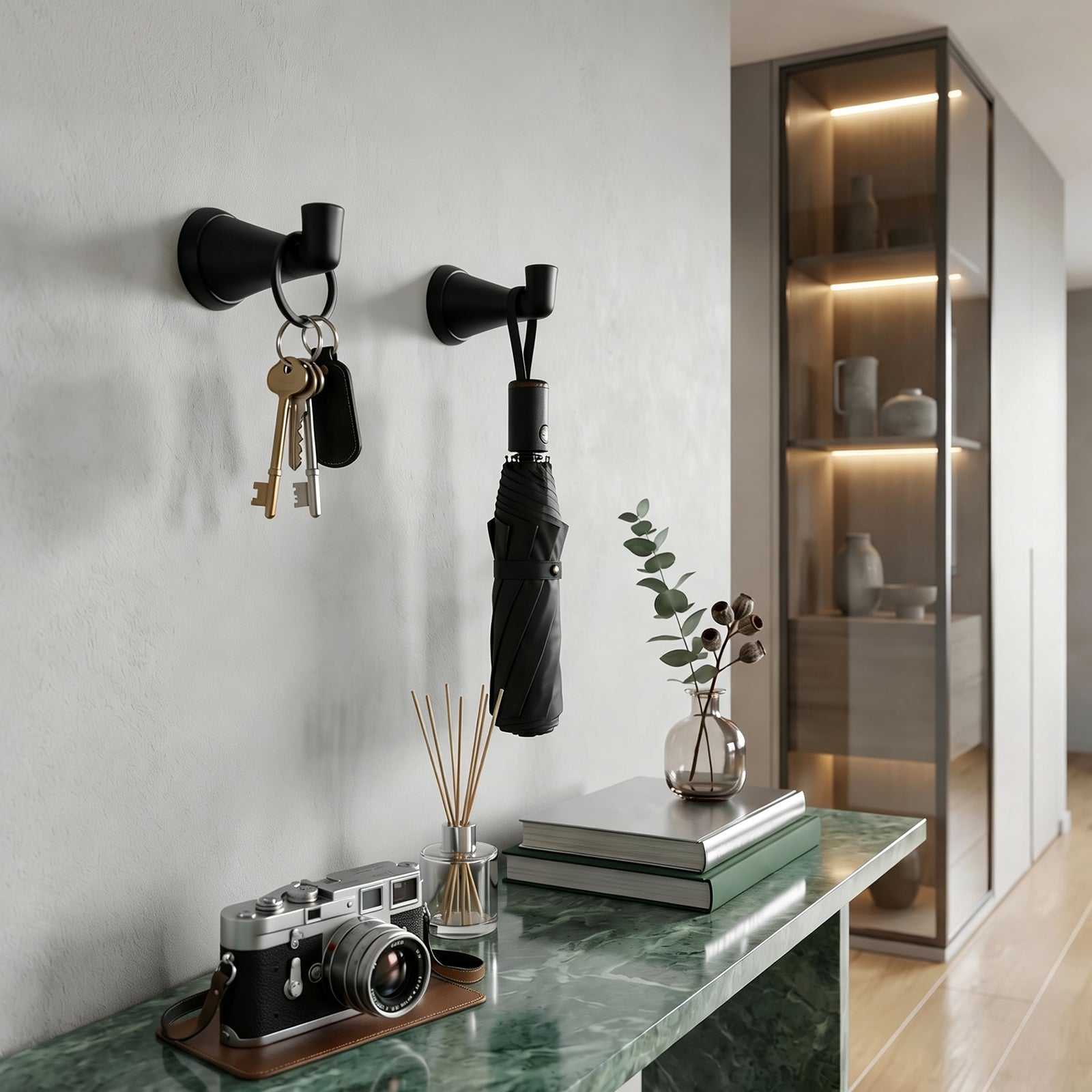 Heavy Duty Wall Hook, Wall Mounted Utility Hook for Bathroom Towels, Robes, Coats and Bags