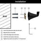 Heavy Duty Wall Hook, Wall Mounted Utility Hook for Bathroom Towels, Robes, Coats and Bags