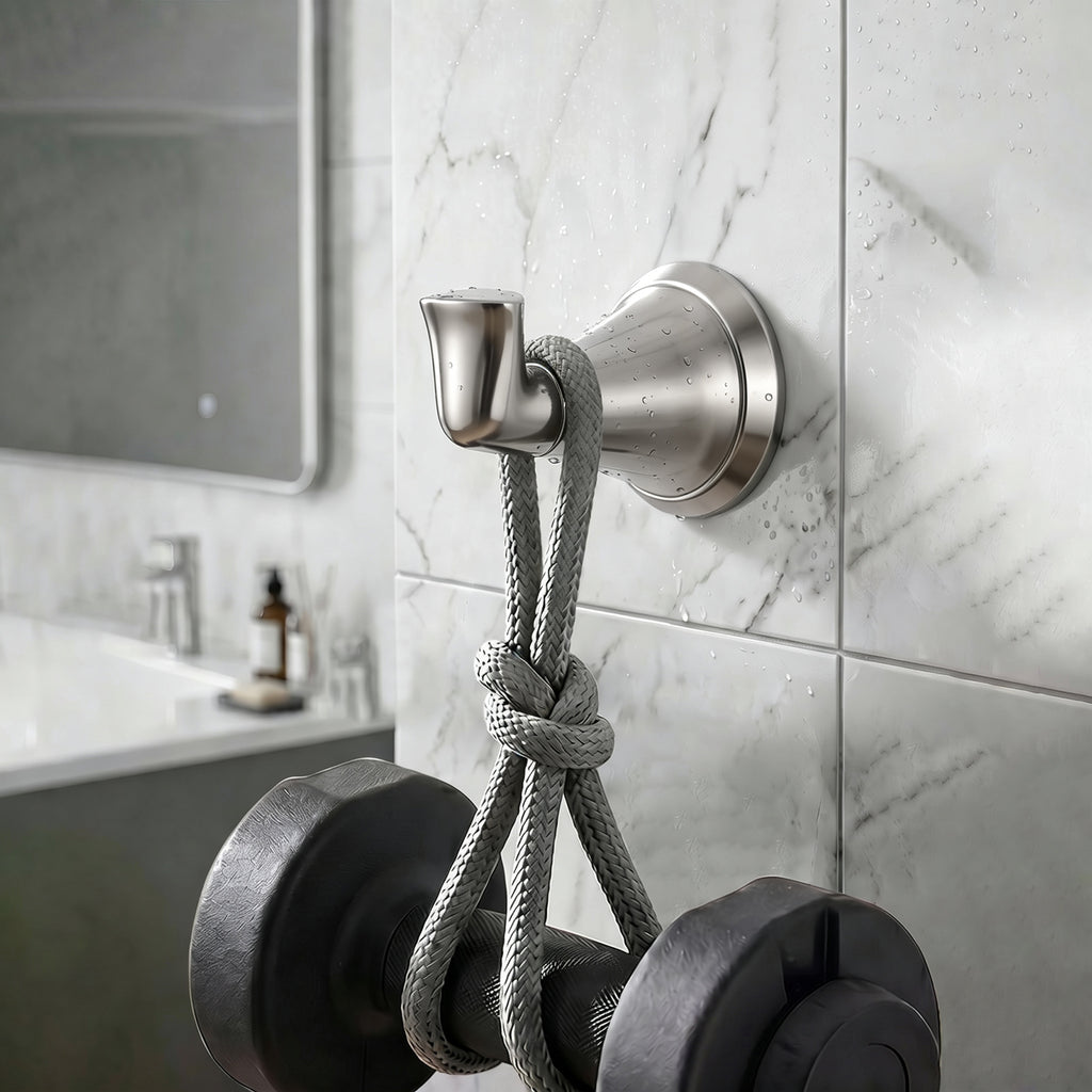 Heavy Duty Wall Hook, Wall Mounted Utility Hook for Bathroom Towels, Robes, Coats and Bags