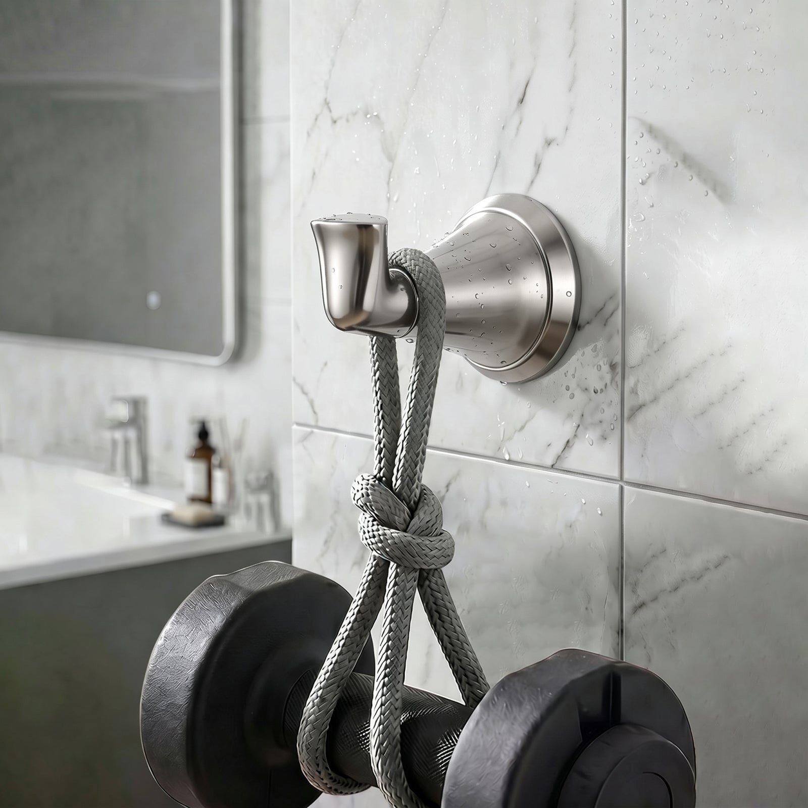 Heavy Duty Wall Hook, Wall Mounted Utility Hook for Bathroom Towels, Robes, Coats and Bags
