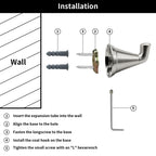 Heavy Duty Wall Hook, Wall Mounted Utility Hook for Bathroom Towels, Robes, Coats and Bags