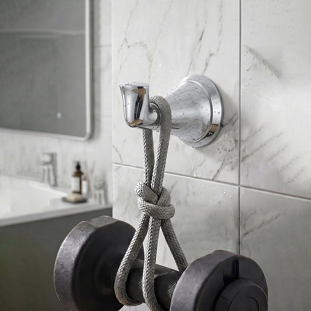 Heavy Duty Wall Hook, Wall Mounted Utility Hook for Bathroom Towels, Robes, Coats and Bags