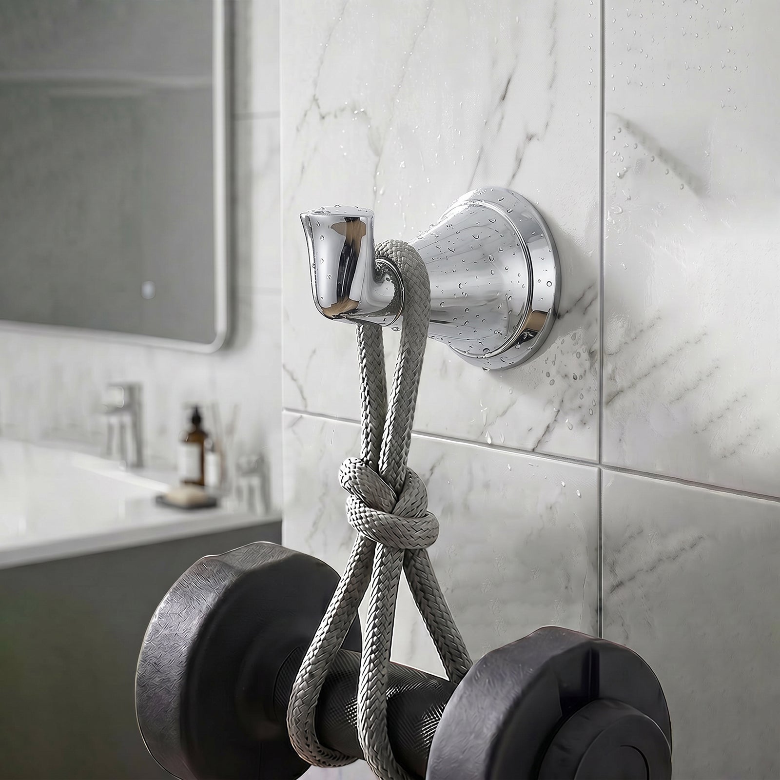 Heavy Duty Wall Hook, Wall Mounted Utility Hook for Bathroom Towels, Robes, Coats and Bags