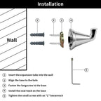 Heavy Duty Wall Hook, Wall Mounted Utility Hook for Bathroom Towels, Robes, Coats and Bags