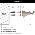 Bathroom Robe Hook, Contemporary Wall Mounted Towel Hook with Hidden Mounting Hardware