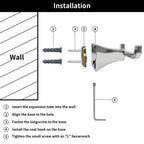 Bathroom Robe Hook, Contemporary Wall Mounted Towel Hook with Hidden Mounting Hardware