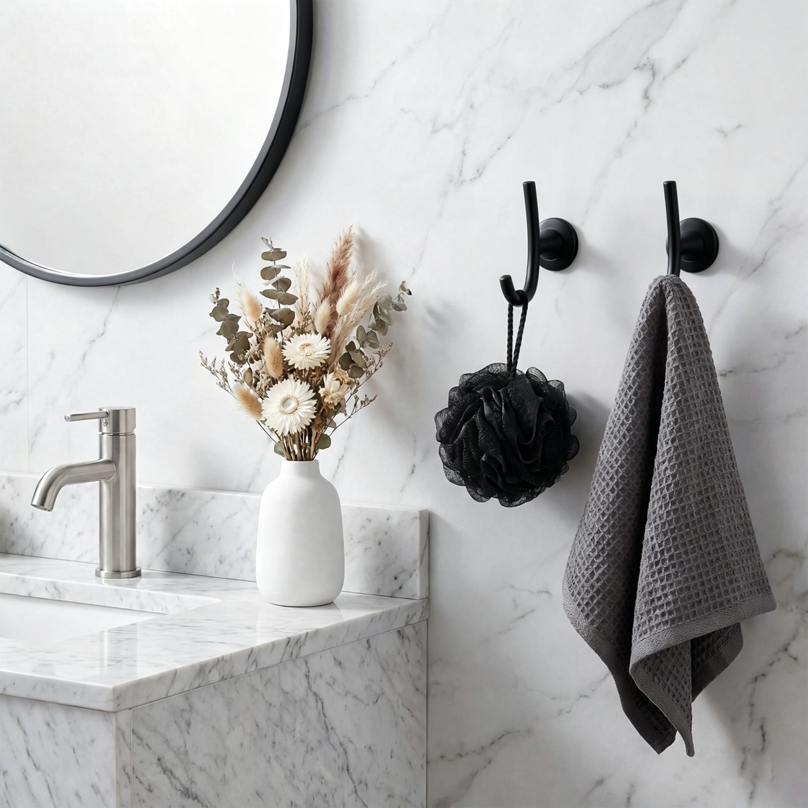 Wall Mounted Coat Hook, Bathroom Robe Hook for Towels and Clothing, Metal Utility Hook for Closet, Bedroom, Entryway