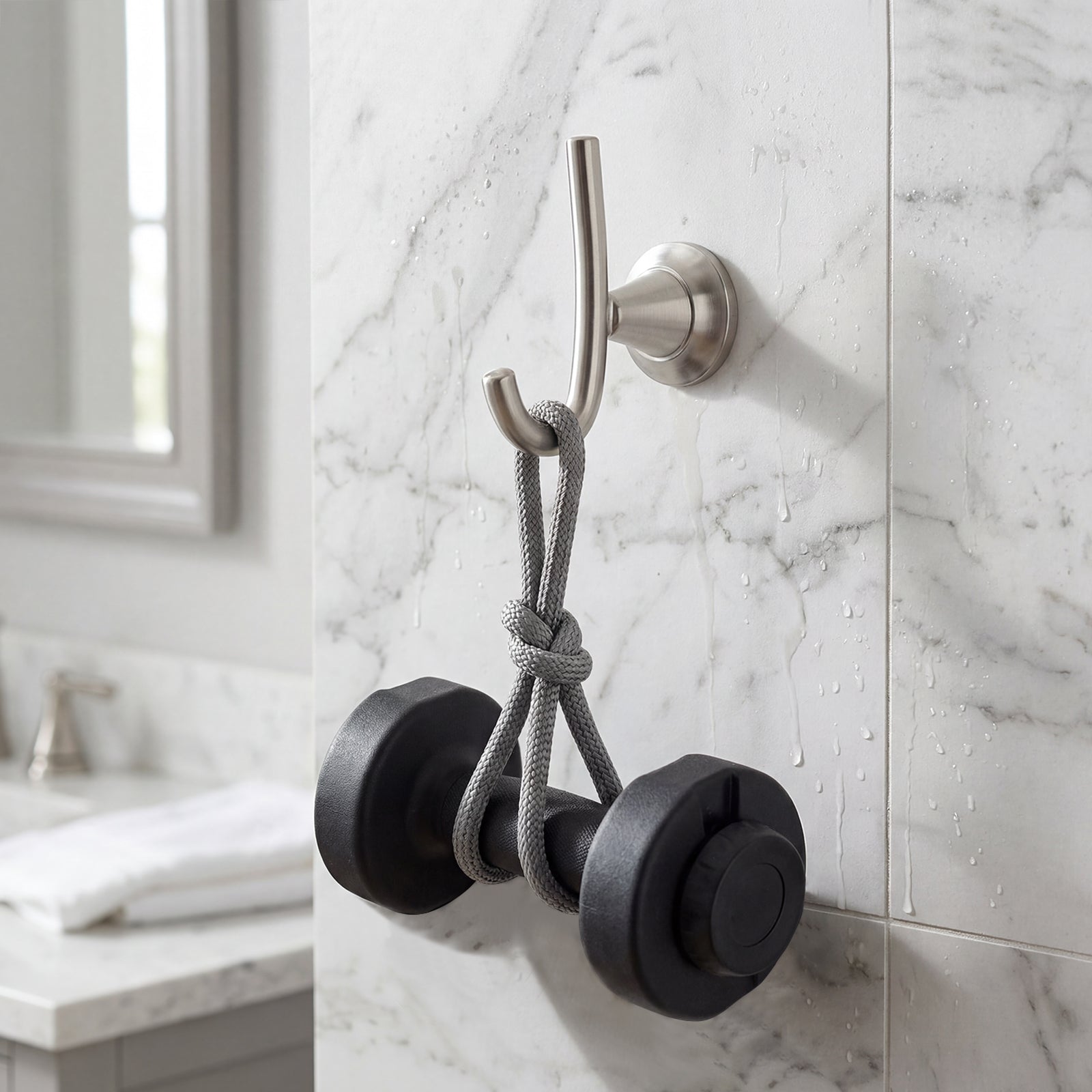 Wall Mounted Coat Hook, Bathroom Robe Hook for Towels and Clothing, Metal Utility Hook for Closet, Bedroom, Entryway