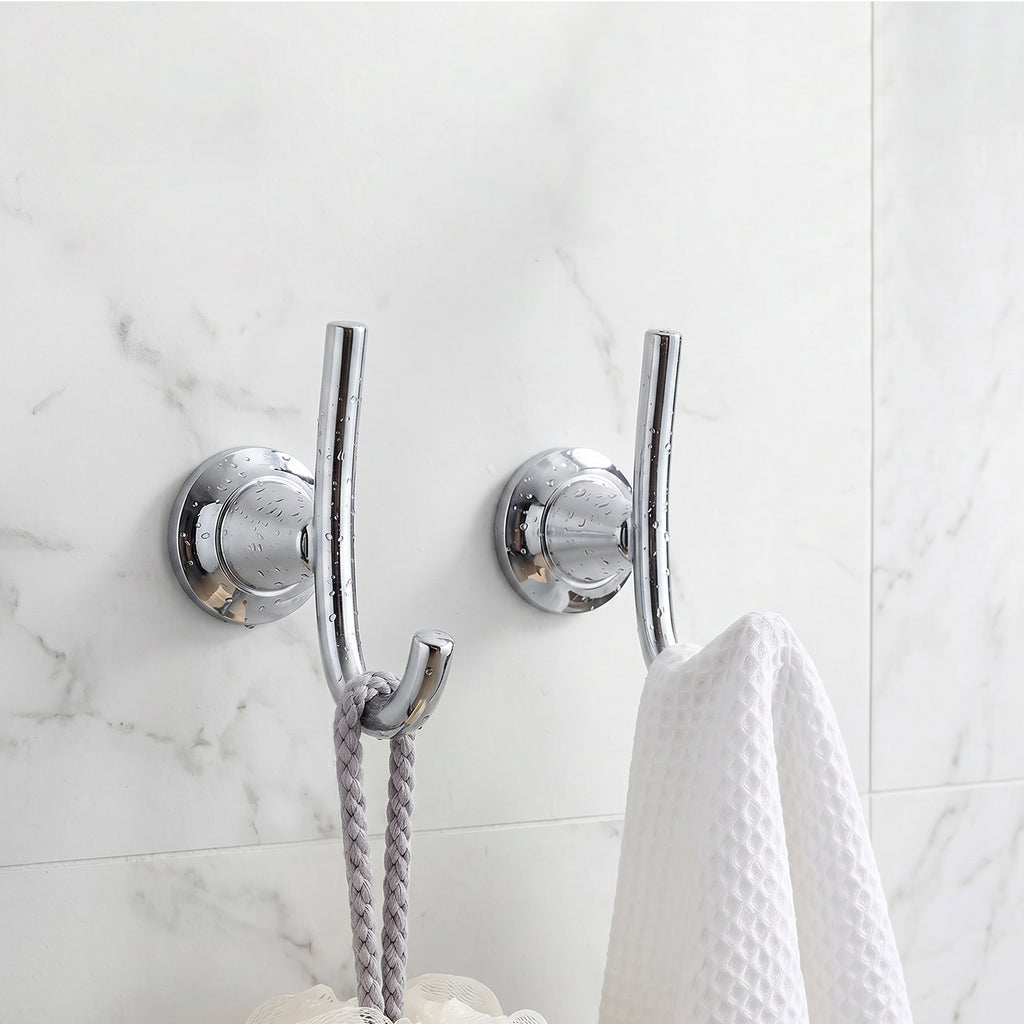 Wall Mounted Coat Hook, Bathroom Robe Hook for Towels and Clothing, Metal Utility Hook for Closet, Bedroom, Entryway